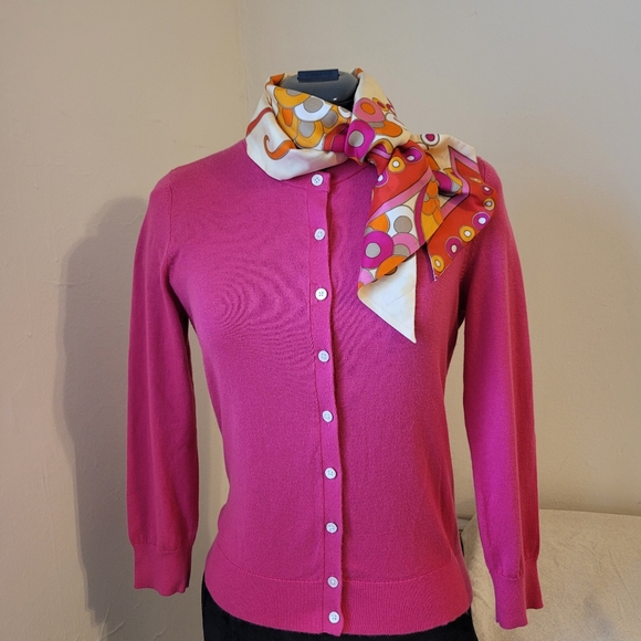 BR silk blend button cardigan many quality details BANANA REPUBLIC sweater pink - Picture 8 of 15